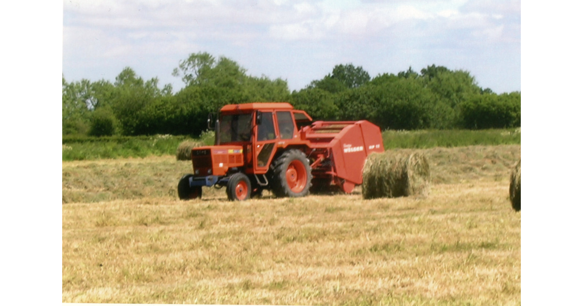 Hay baling at May Farm, Higher Burrow.