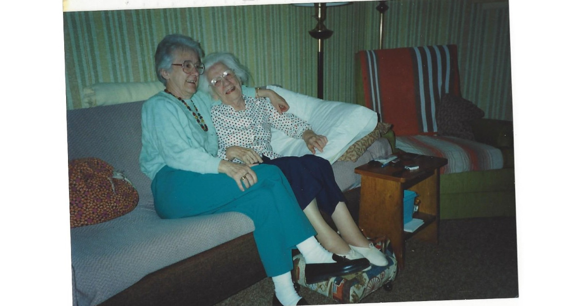 Helen Morris nee White left and Edith Priscilla Reed